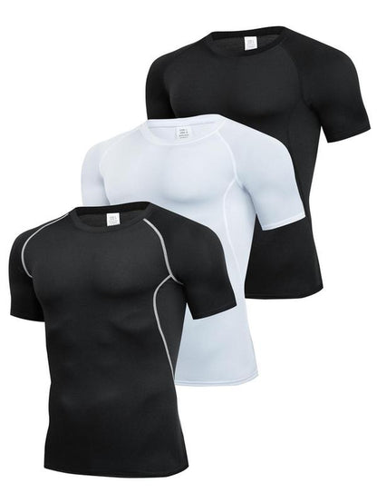 Compression Contrast Binding T-Shirt